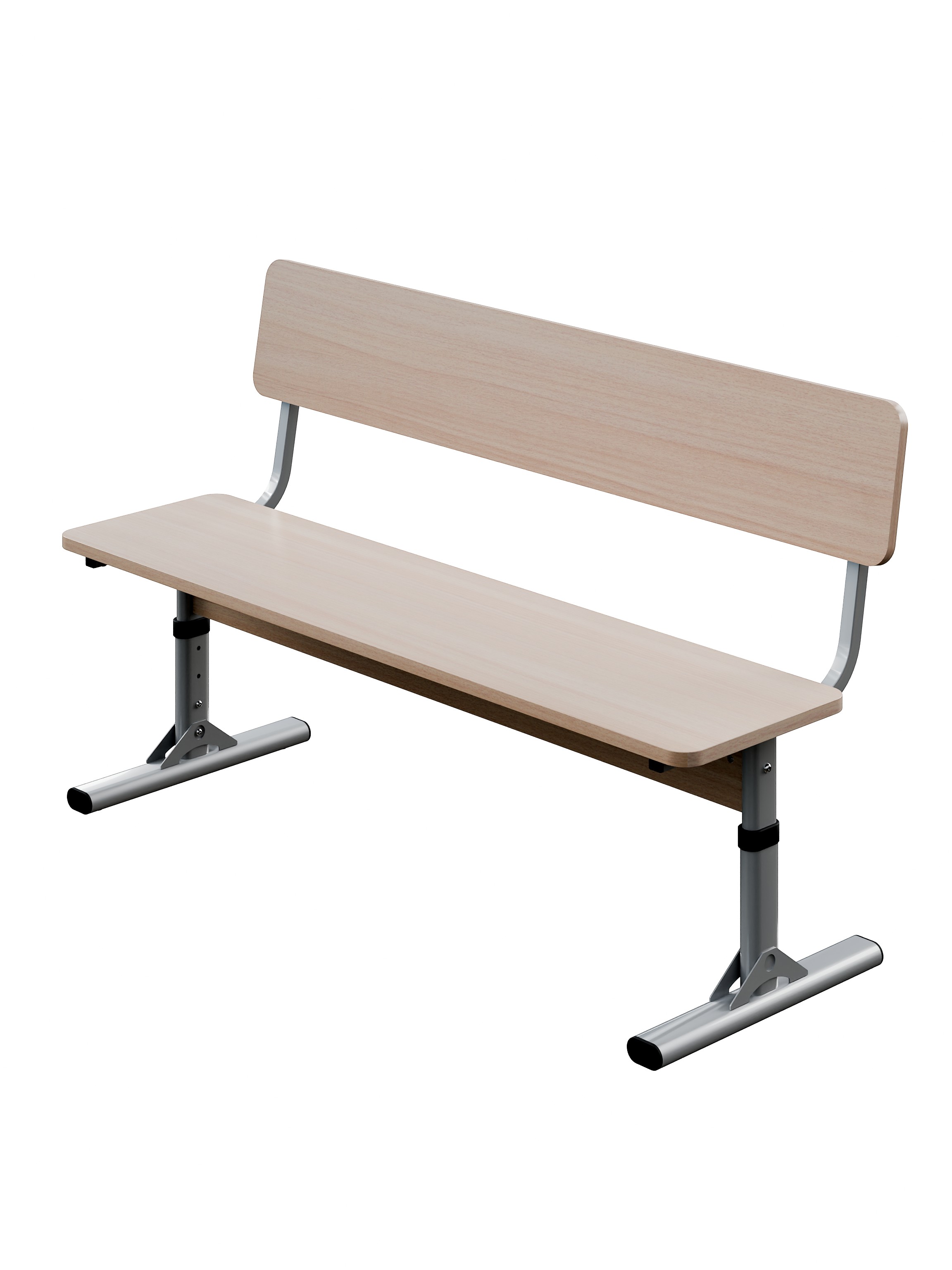 Лава зі спинкою 2-місна на плоскоовальній трубі, ростові групи № 4-6 (16) МЕБЛІ-ТЕХНОСТИЛЬ